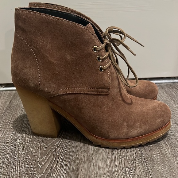 New Prada Lace up Booties tan suede - Picture 2 of 11